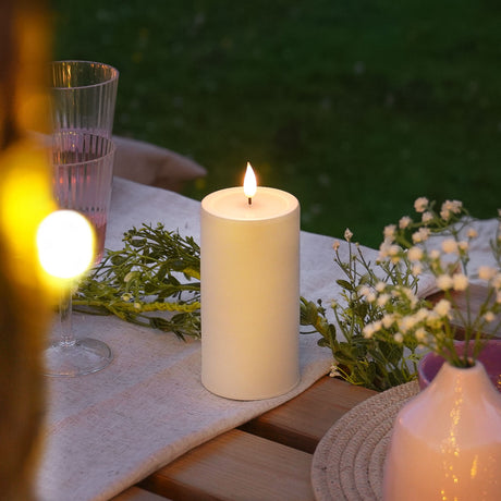 Ember™ LED Outdoor Candle Cream 15cm