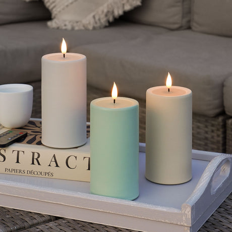 Ember™ LED Outdoor Candle Cream 15cm
