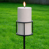 Metal Garden Stake with White Ember™ Outdoor Candle