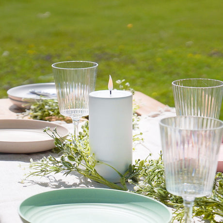 Ember™ LED Outdoor Candle White 15cm