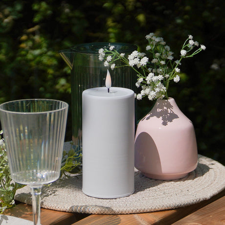 Ember™ LED Outdoor Candle White 15cm