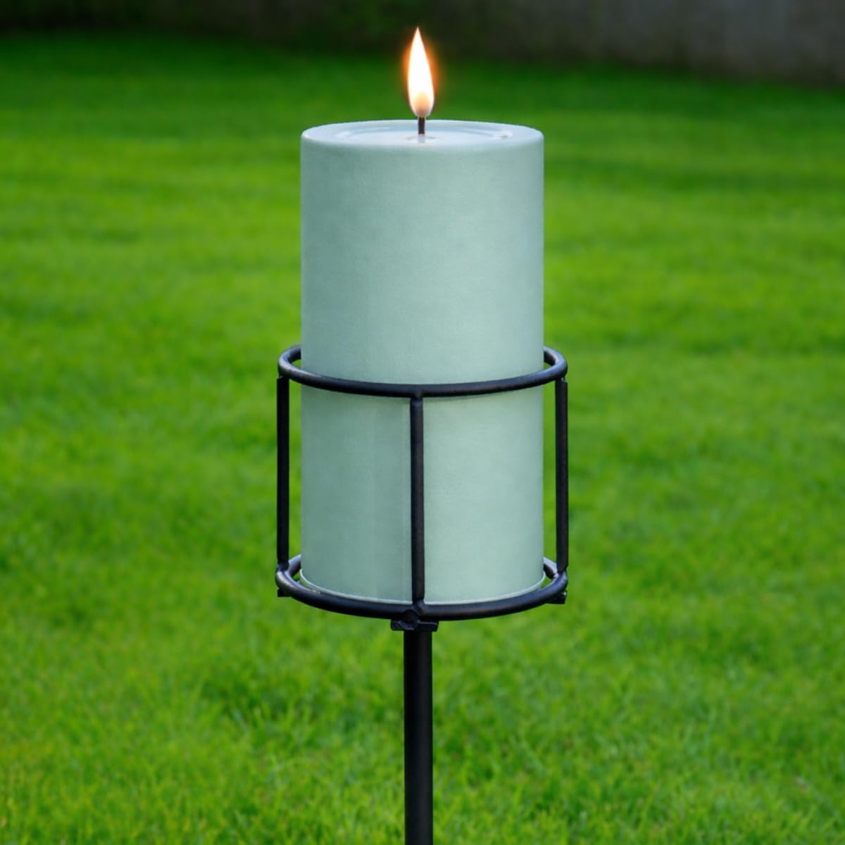 Metal Garden Stake with Green Ember™ Outdoor Candle