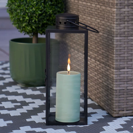 Ember™ LED Outdoor Candle Green 15cm