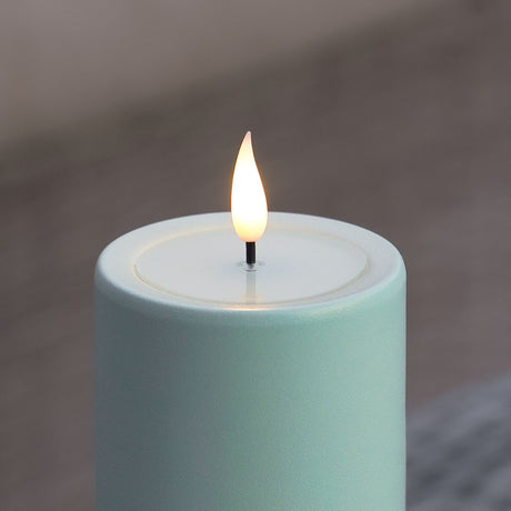 Ember™ LED Outdoor Candle Green 15cm