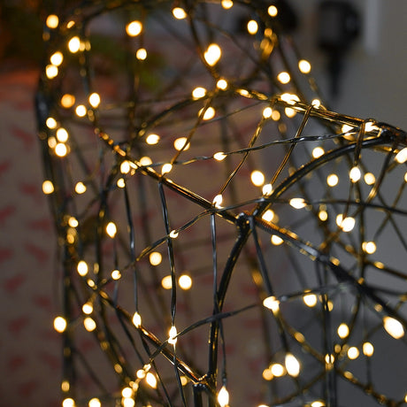 95cm Black Frame Outdoor Light up Reindeer