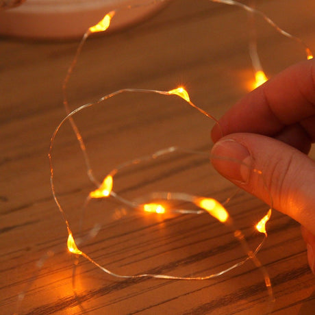 2m Battery Silver Firefly Wire Fairy Lights, 20 LEDs