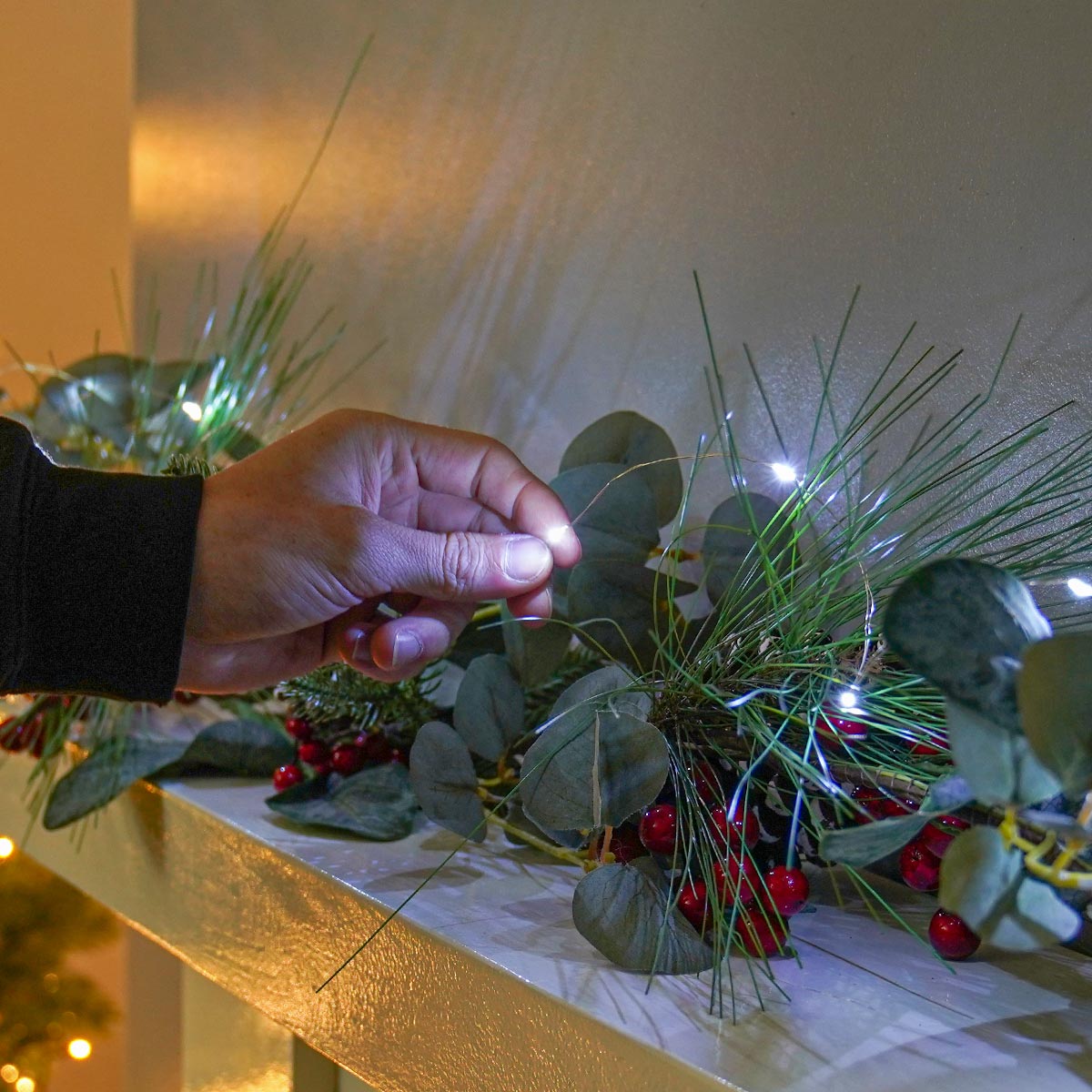 2m Battery Silver Firefly Wire Fairy Lights, 20 LEDs