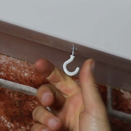 Outdoor White Cup Hooks for Walls and Ceilings, 10 Pack