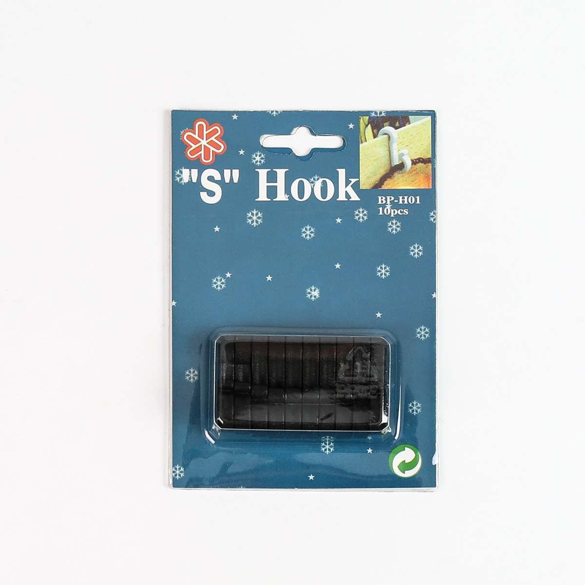 10 Pack Black 'S' Gutter Hooks for 5m Lights
