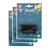 Black 'S' Gutter Hooks for 15 metre Lights, 30 Pack