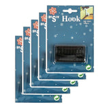 Black 'S' Gutter Hooks for 25 and 30 metre Lights, 50 Pack