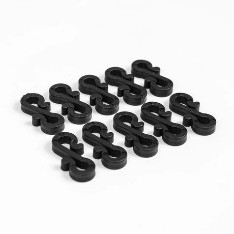 Black 'S' Gutter Hooks for 15 metre Lights, 30 Pack
