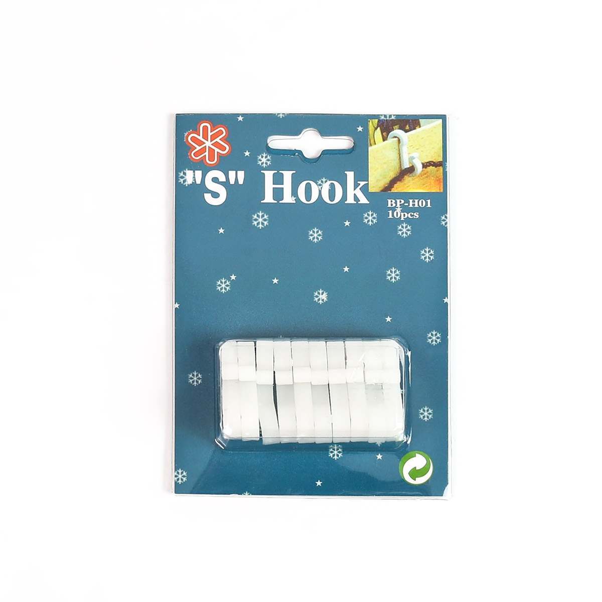 10 Pack White 'S' Gutter Hooks for 5m Lights