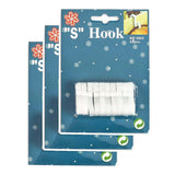 White 'S' Gutter Hooks for 15 metre Lights, 30 Pack