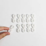 White 'S' Gutter Hooks for 15 metre Lights, 30 Pack