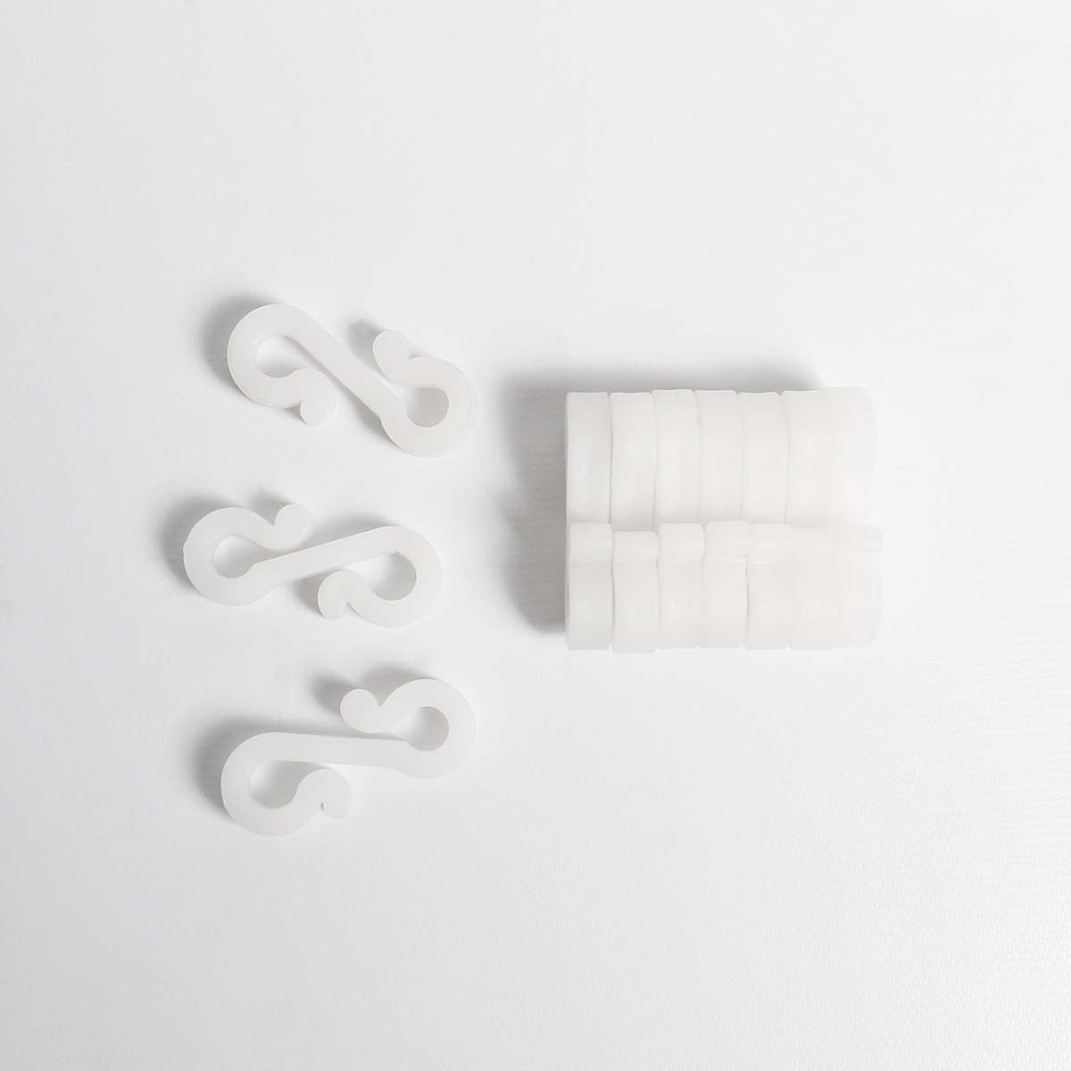 White 'S' Gutter Hooks for 10 metre Lights, 20 Pack