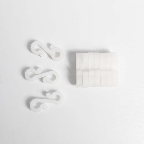 White 'S' Gutter Hooks for 15 metre Lights, 30 Pack