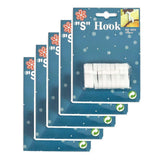 White 'S' Gutter Hooks for 25 and 30 metre Lights, 50 Pack