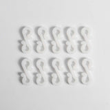 White 'S' Gutter Hooks for 20 metre Lights, 40 Pack