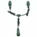 30cm Low Voltage Connectable T and Y Connector, Black, Green or White