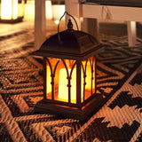 Solar Lantern With Flickering LED Candle 27cm