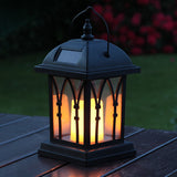 Solar Lantern With Flickering LED Candle 27cm