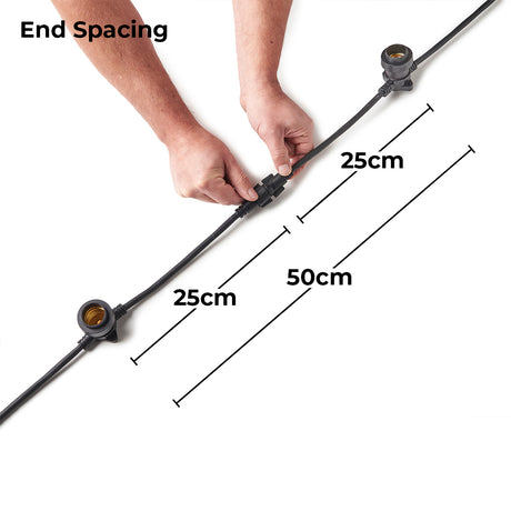 FestoonPro® E27 Connectable Black Festoon Belt