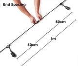 FestoonPro® 10m E27 Black Long Drop Festoon Belt, 10 Sockets, Connectable