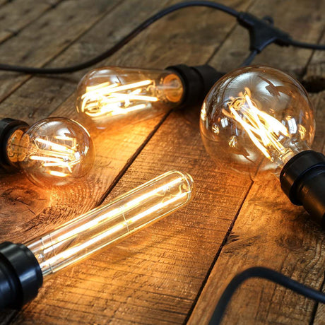FestoonPro® 4W E27 Dimmable Vintage Tinted Tubular Filament Style, Warm White LED Bulb