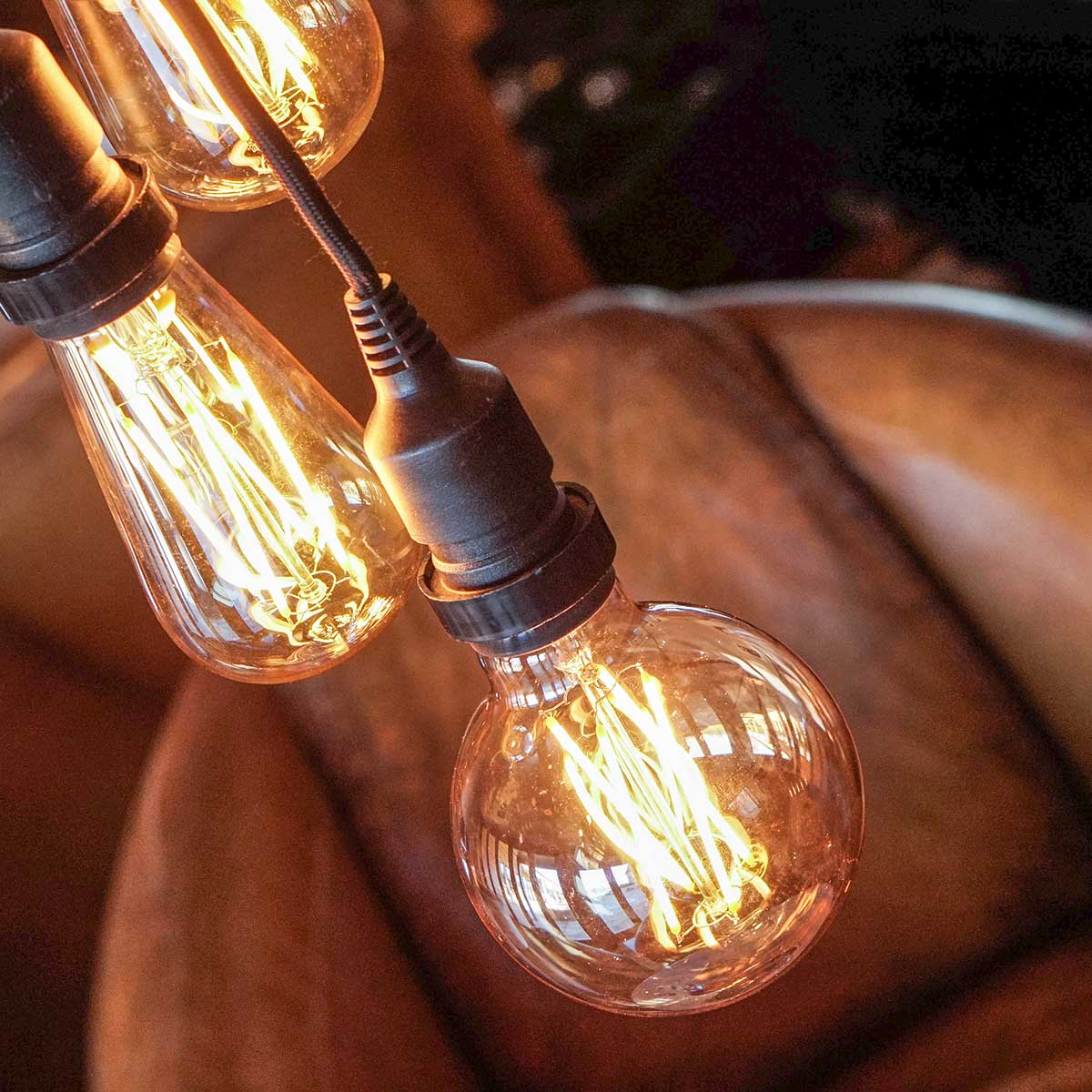 FestoonPro® 4W E27 Fully Dimmable Vintage Tinted Globe Filament Style, Warm White LED Light Bulb