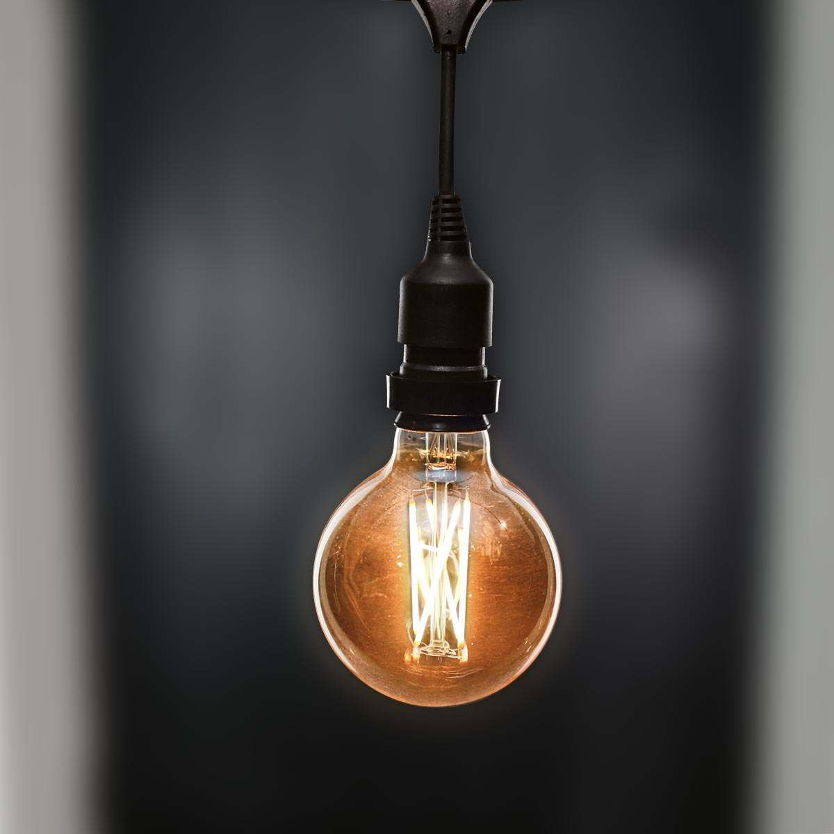 FestoonPro® 4W E27 Fully Dimmable Vintage Tinted Globe Filament Style, Warm White LED Light Bulb
