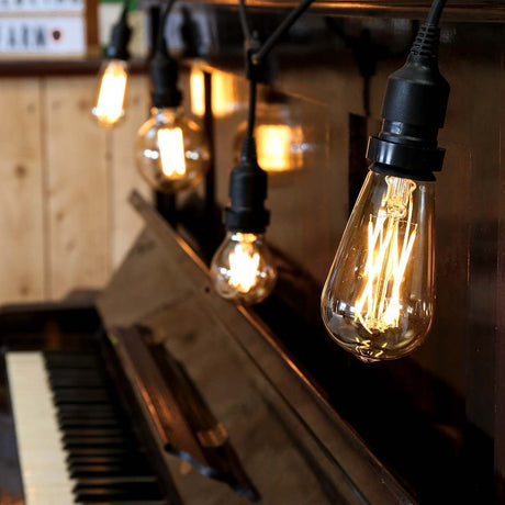 FestoonPro® 4W E27 Fully Dimmable Vintage Tinted Teardrop Filament Style, Warm White LED Light Bulb