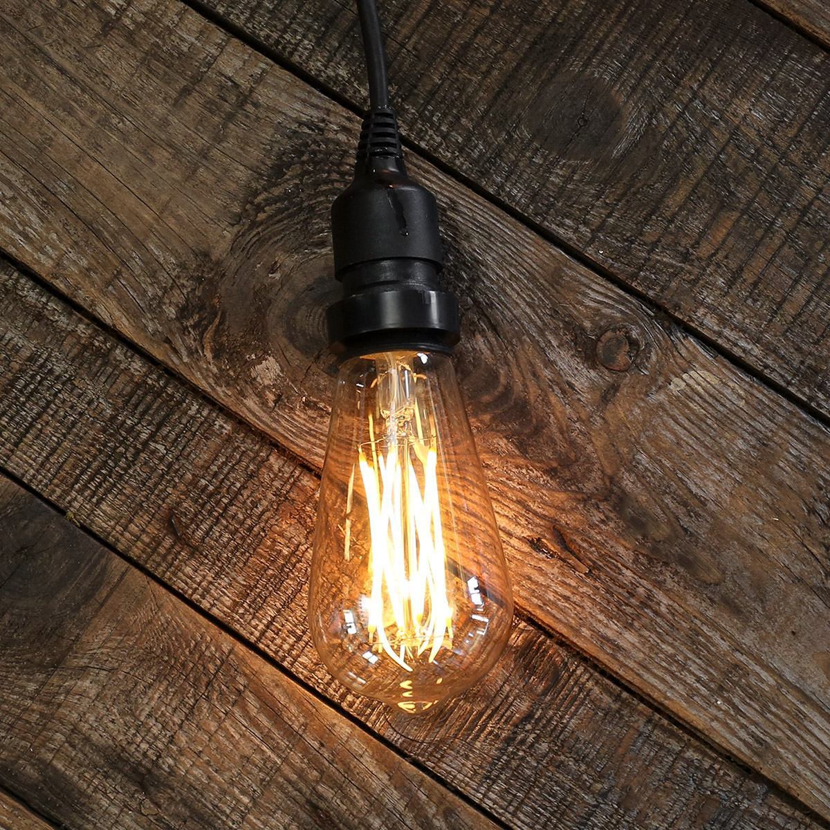 FestoonPro® 4W E27 Fully Dimmable Vintage Tinted Teardrop Filament Style, Warm White LED Light Bulb