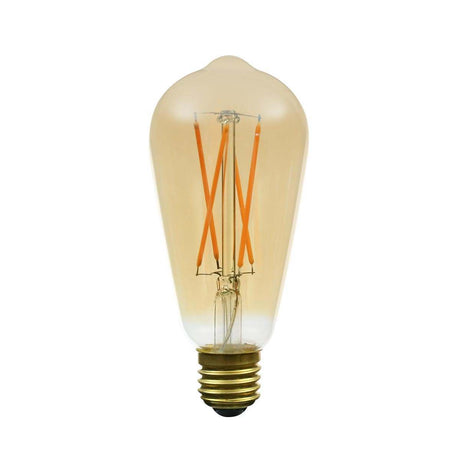 FestoonPro® 4W E27 Fully Dimmable Vintage Tinted Teardrop Filament Style, Warm White LED Light Bulb