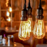 FestoonPro® 4W E27 Fully Dimmable Vintage Tinted Teardrop Filament Style, Warm White LED Light Bulb