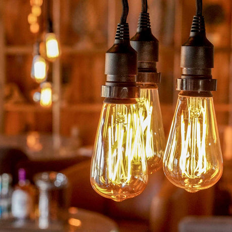 FestoonPro® 4W E27 Fully Dimmable Vintage Tinted Teardrop Filament Style, Warm White LED Light Bulb