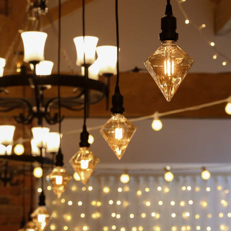 FestoonPro® 4W E27 Fully Dimmable Vintage Tinted Crystal Filament Style, Warm White LED Light Bulb