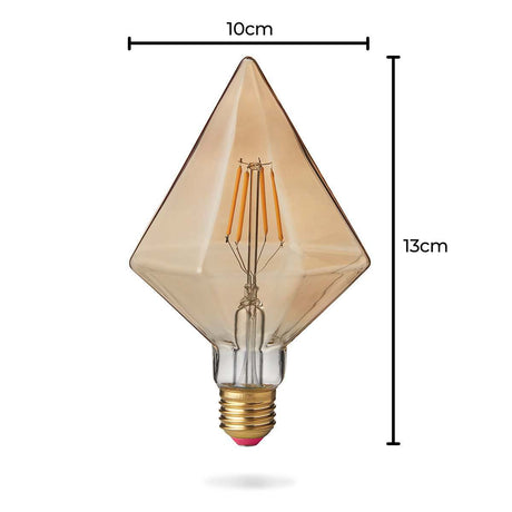 FestoonPro® 4W E27 Fully Dimmable Vintage Tinted Crystal Filament Style, Warm White LED Light Bulb