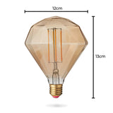 FestoonPro® 4W E27 Fully Dimmable Vintage Tinted Diamond, Warm White LED Light Bulb