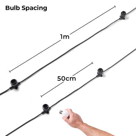 FestoonPro® E27 Connectable Black Festoon Belt