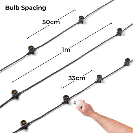 FestoonPro® E27 Connectable Black Festoon Belt