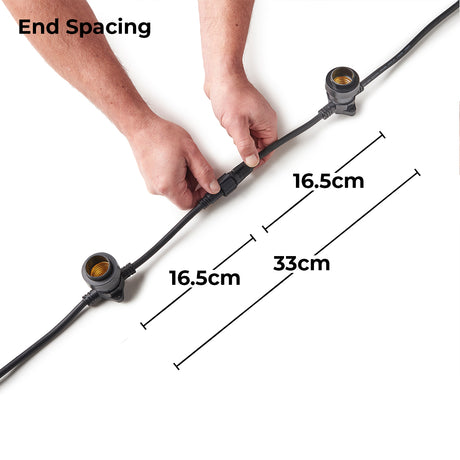 FestoonPro® E27 Connectable Black Festoon Belt