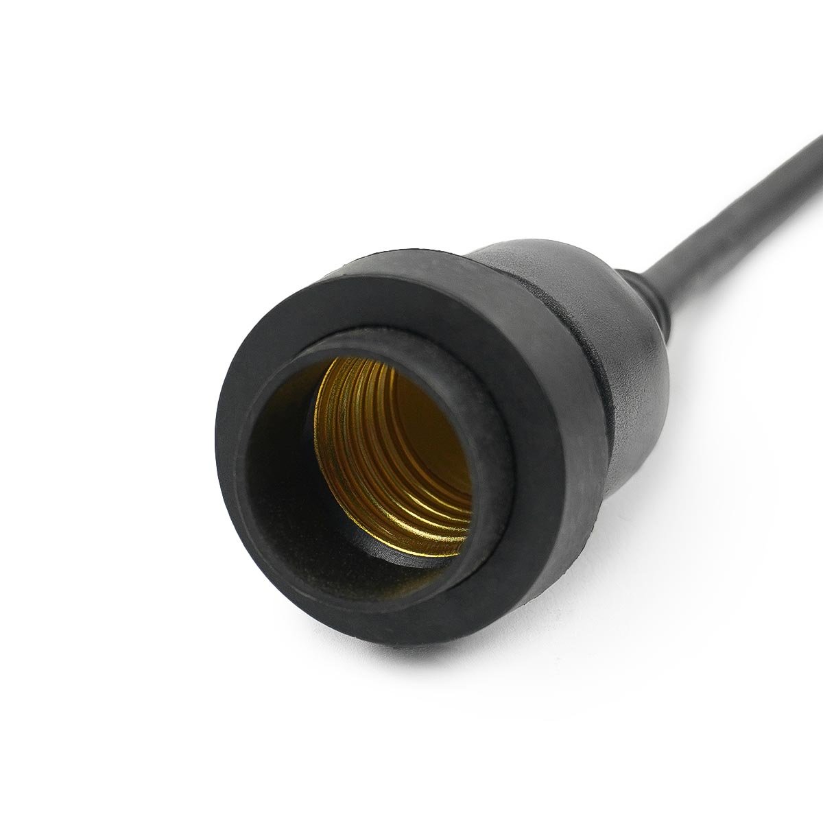 FestoonPro® E27 Outdoor Festoon Pendant, Black Rubber Cable, 0.5m Drop