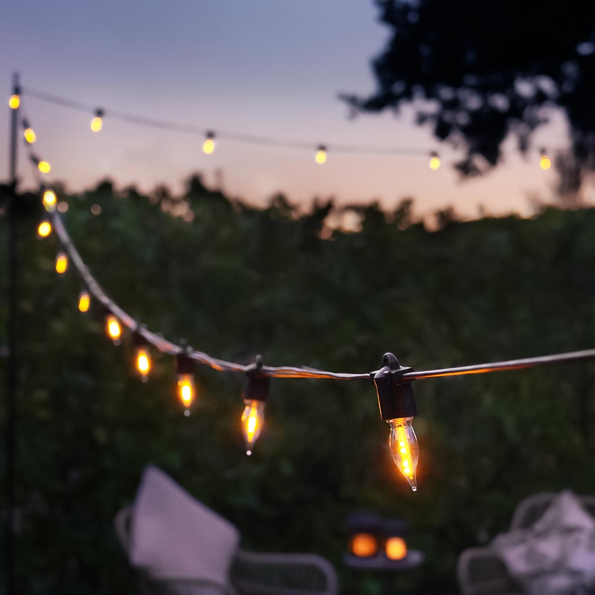 FestoonPro® E14 Flame Bulb Festoon, Connectable