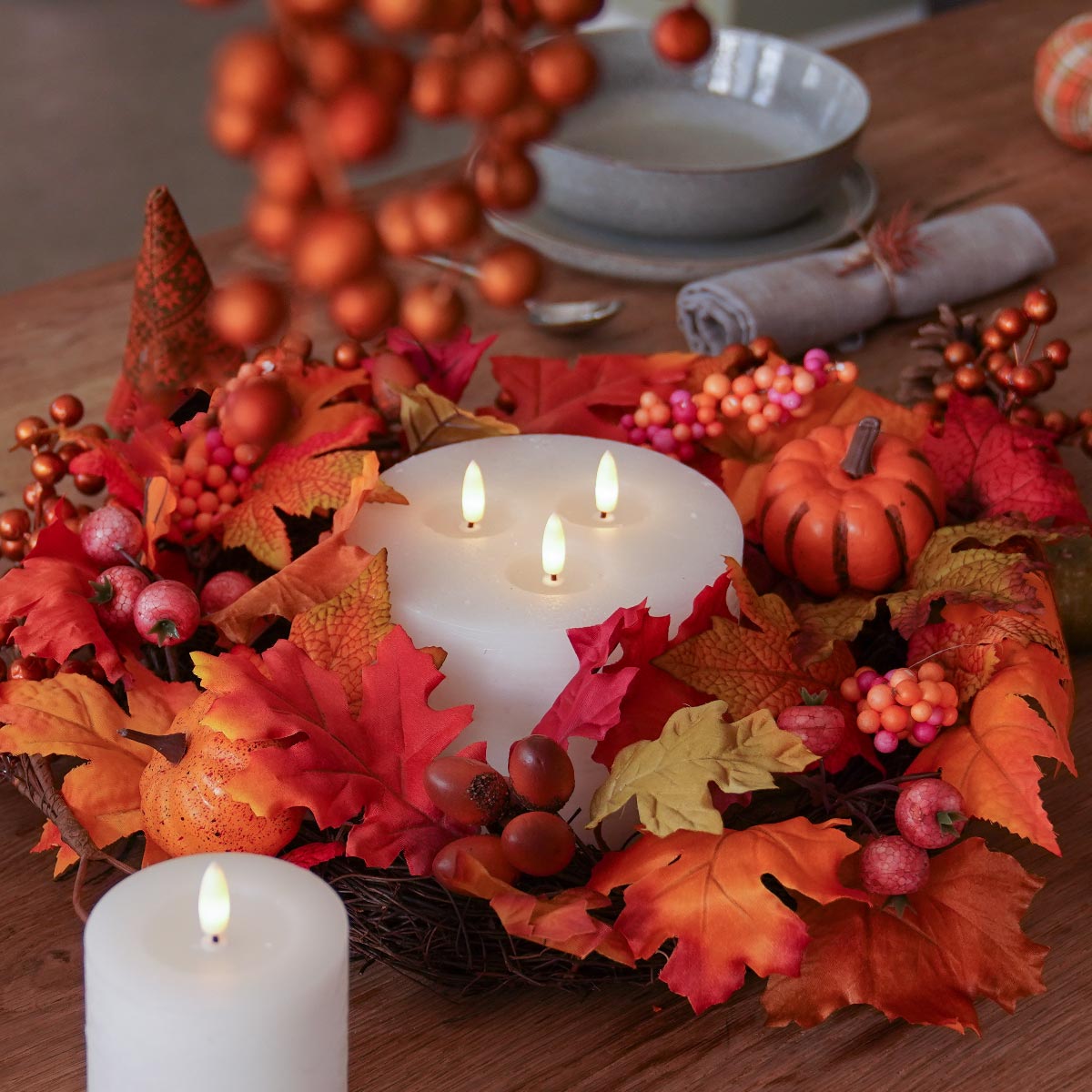 40cm Outdoor Autumnal Wreath