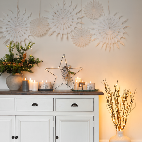 7 Decorative Willow Twig Lights, 50 Warm White LEDs