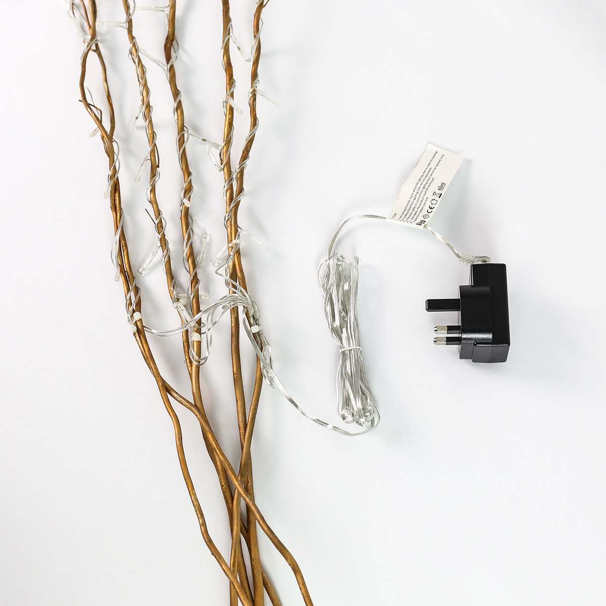 7 Decorative Willow Twig Lights, 50 Warm White LEDs