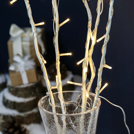7 Decorative Willow Twig Lights, 50 Warm White LEDs