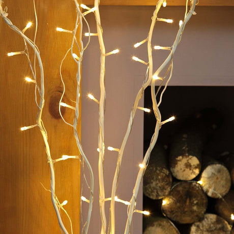 7 Decorative Willow Twig Lights, 50 Warm White LEDs