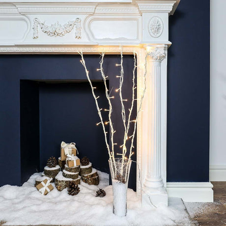 7 Decorative Willow Twig Lights, 50 Warm White LEDs